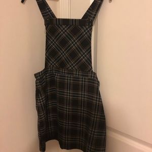 PLAID OVERALL DRESS